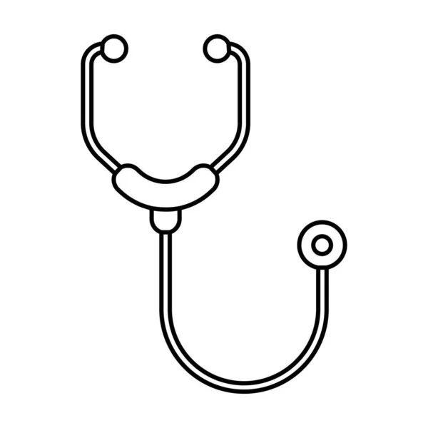 Stetoscopio Icona Modello Vettoriale Illustrazione Logo Design — Vettoriale Stock