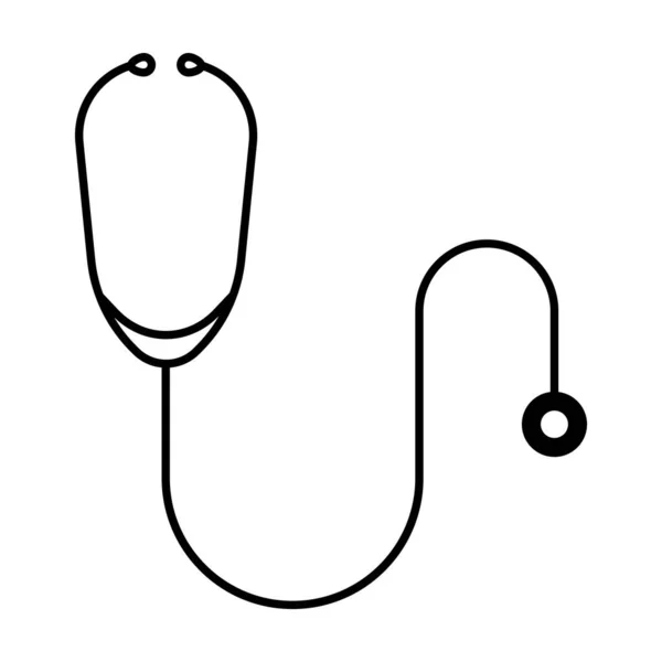 Stetoskop Ikona Wektor Szablon Ilustracja Projekt Logo — Wektor stockowy