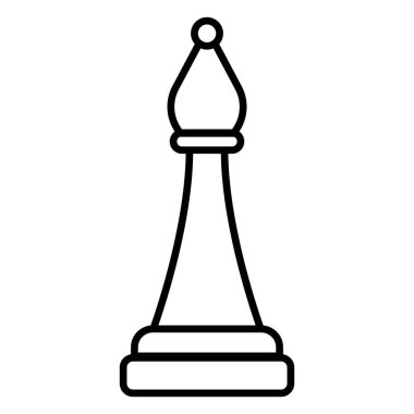 Satranç simgesi, fil vektör şablonu illüstrasyon logosu tasarımı