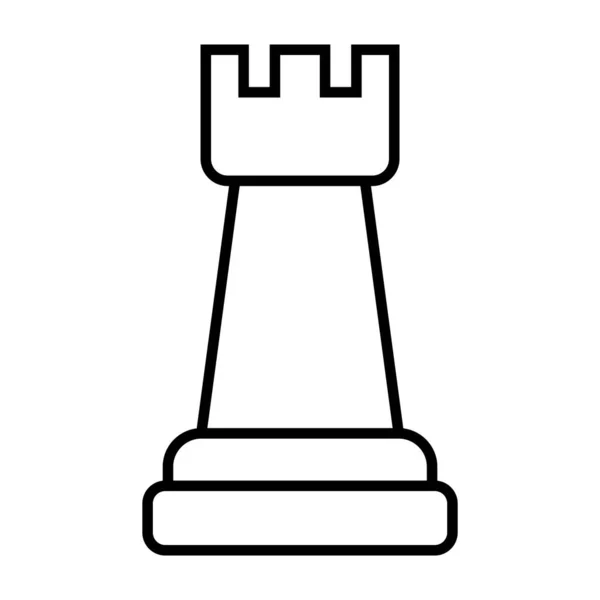 Icône Échecs Modèle Vectoriel Tour Illustration Logo Design — Image vectorielle
