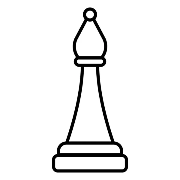 Icône Échecs Modèle Vectoriel Évêque Illustration Logo Design — Image vectorielle