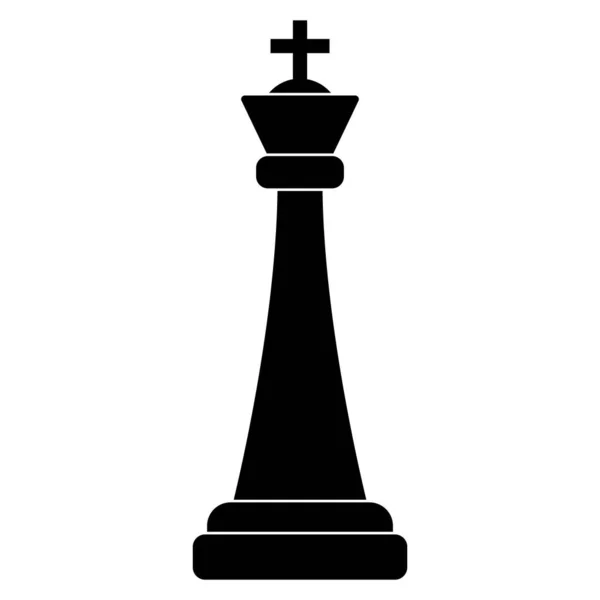 Ícone Xadrez Modelo Vetor Rei Ilustração Logotipo Design — Vetor de Stock
