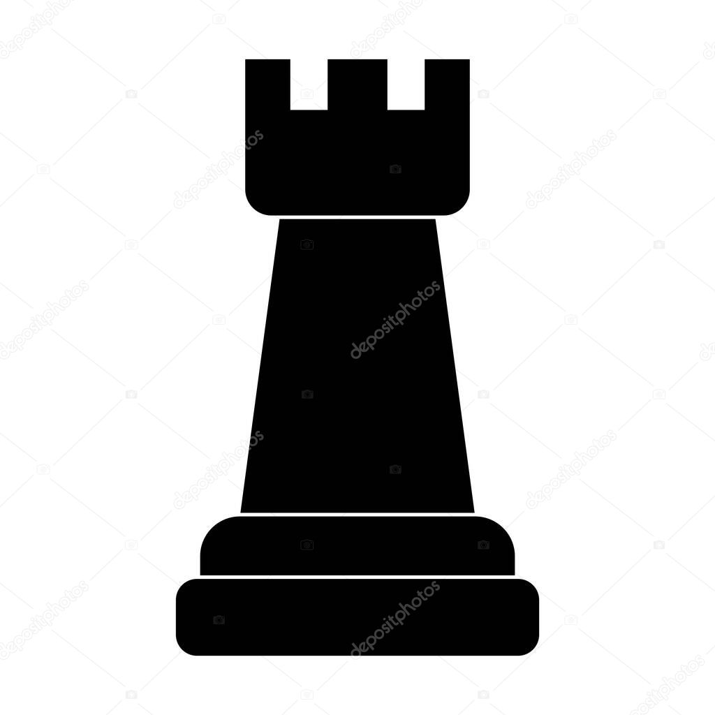 Chess icon, rook vector template illustration logo design
