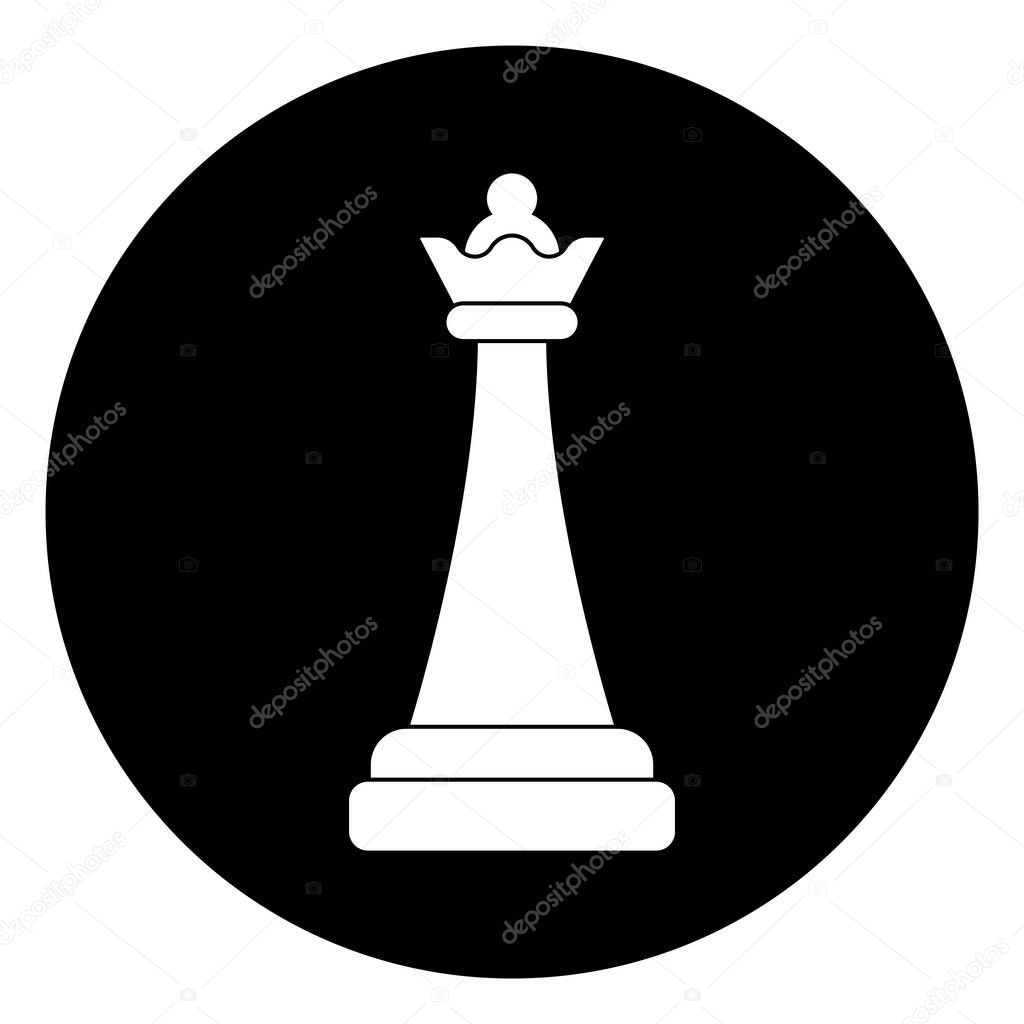 Chess icon, queen vector template illustration logo design