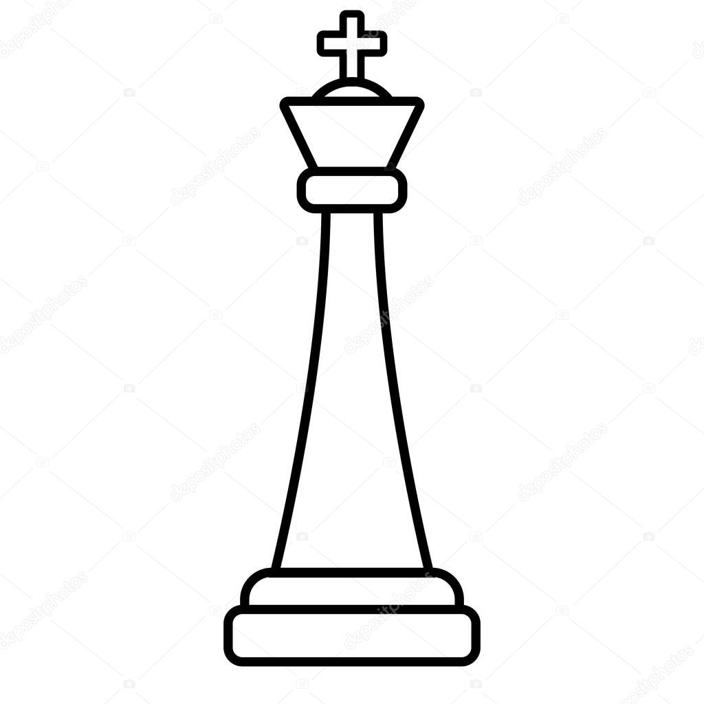 Chess icon, king vector template illustration logo design