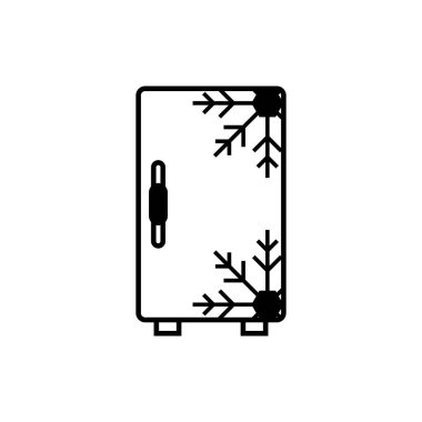 Buzdolabı simgesi vektör şablonu çizim logosu tasarımı