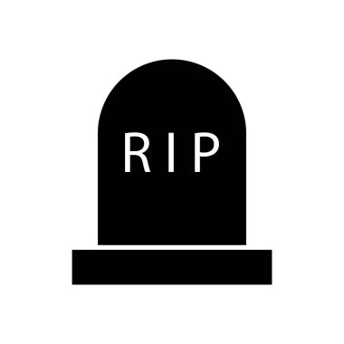 mezar taşı simgesi vektör şablonu logo tasarımı