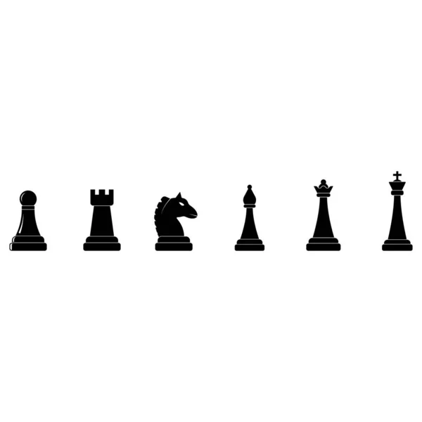 国际象棋图标向量模板图标设计 — 图库矢量图片