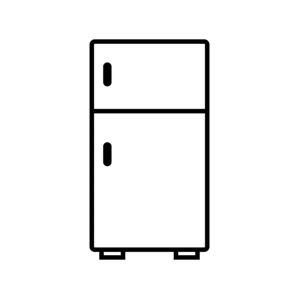 Buzdolabı Simgesi Vektör Şablonu Çizim Logosu Tasarımı — Stok Vektör