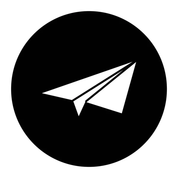 Papier Avion Icône Vectoriel Modèle Illustration Logo Conception — Image vectorielle