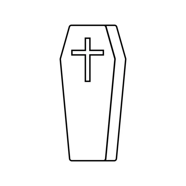 Cercueil Icône Vectoriel Modèle Illustration Logo Conception — Image vectorielle