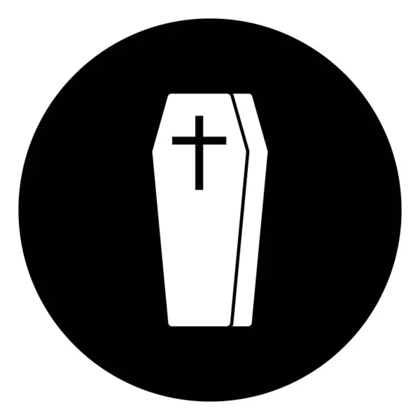 棺アイコンベクトルイラストロゴデザイン — ストックベクタ