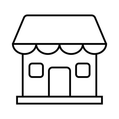 dükkan simgesi vektör şablonu çizim logosu tasarımı