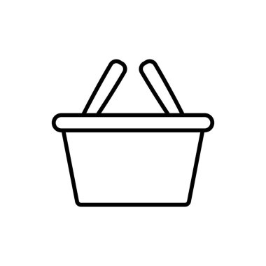 Alışveriş poşeti simgesi vektör çizim logosu tasarımı