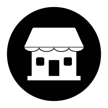 dükkan simgesi vektör şablonu çizim logosu tasarımı