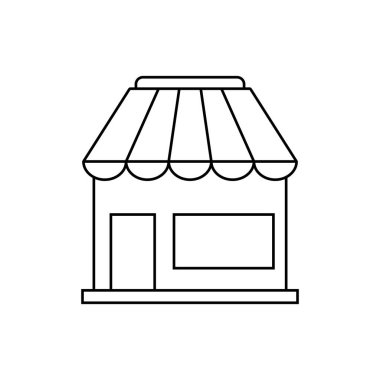 dükkan simgesi vektör şablonu çizim logosu tasarımı