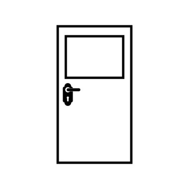 kapı simgesi vektör şablonu illüstrasyon logo tasarımı
