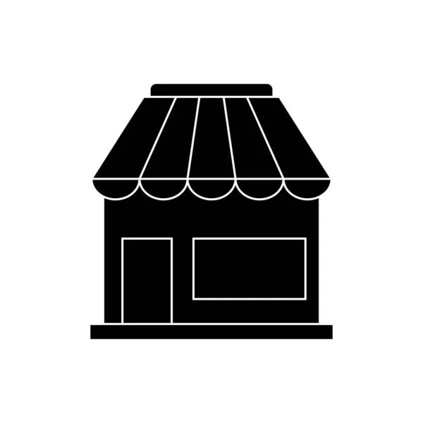 Dükkan Simgesi Vektör Şablonu Çizim Logosu Tasarımı — Stok Vektör