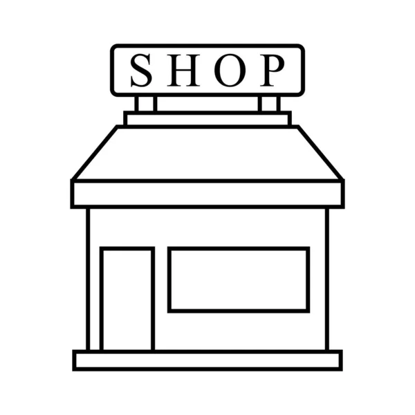 Магазин Значок Векторний Шаблон Ілюстрація Логотип Дизайн — стоковий вектор