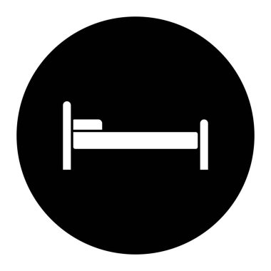 yatak simgesi vektör şablonu illüstrasyon logo tasarımı