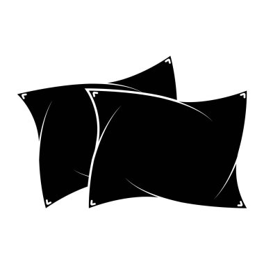 yastık simgesi vektör şablonu çizim logosu tasarımı