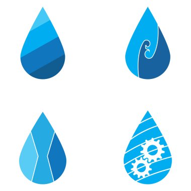 su simgesi vektör şablonu illüstrasyon logo tasarımı