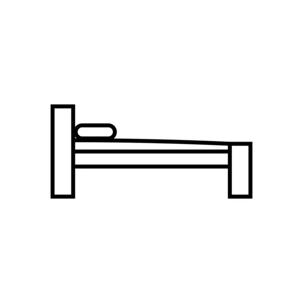 Κρεβάτι Εικονίδιο Διάνυσμα Πρότυπο Εικονογράφηση Λογότυπο Σχεδιασμό — Διανυσματικό Αρχείο