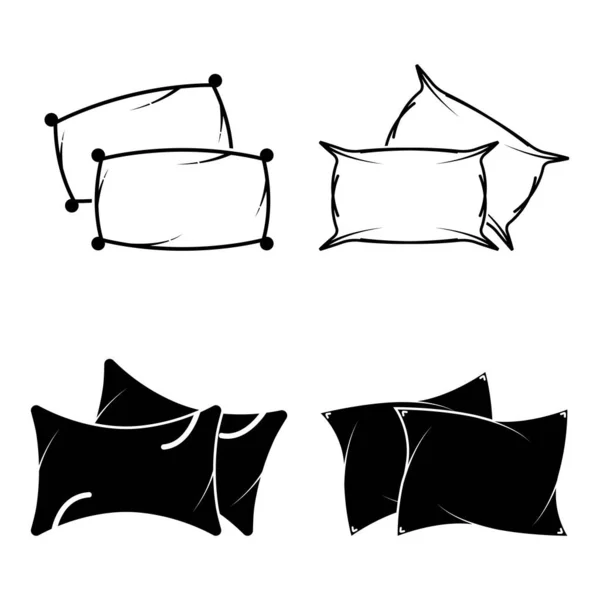 Pillow Icon Vector Template Illustration Logo Design — Stock Vector