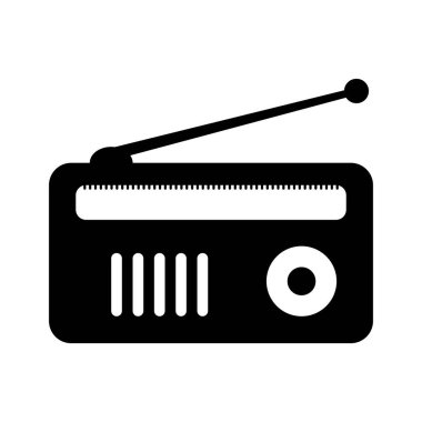 radyo simgesi vektör şablonu illüstrasyon logo tasarımı