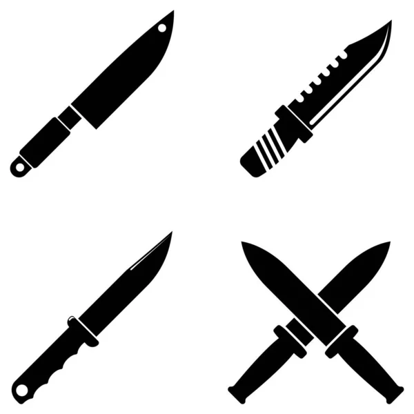 Дизайн Логотипа Вектора Иконки Ножа — стоковый вектор
