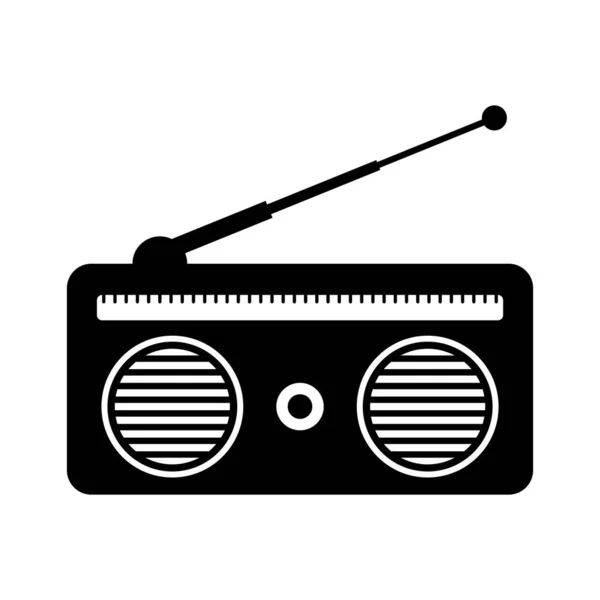 Σχεδιασμός Λογότυπου Εικονογράφησης Διανύσματος Εικονιδίου Ραδιοφώνου — Διανυσματικό Αρχείο