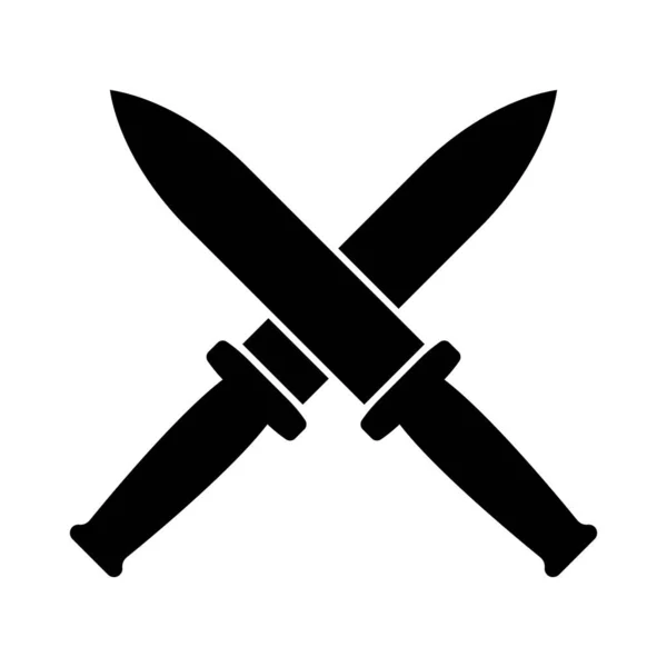 Cuchillo Icono Vector Plantilla Ilustración Logo Diseño — Vector de stock