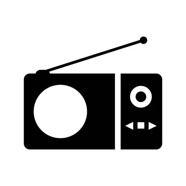 Σχεδιασμός Λογότυπου Εικονογράφησης Διανύσματος Εικονιδίου Ραδιοφώνου — Διανυσματικό Αρχείο