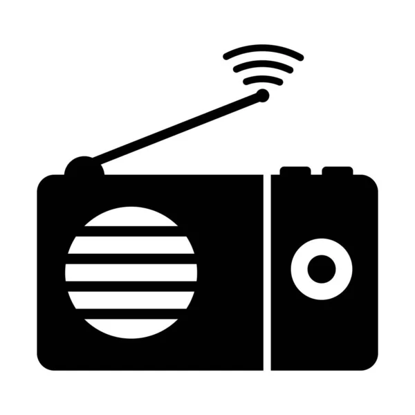 Icona Radio Modello Vettoriale Illustrazione Logo Design — Vettoriale Stock