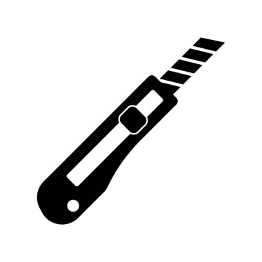 Kesici simgesi vektör şablonu çizim logosu tasarımı