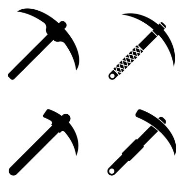 Kazma simgesi vektör şablonu illüstrasyon logo tasarımı