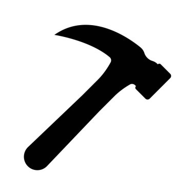 Çekiç simgesi vektör şablonu çizim logosu tasarımı