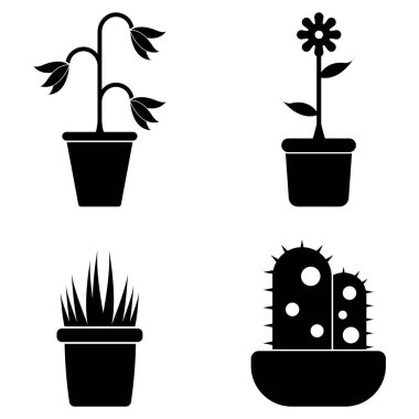 pots simgesi vektör şablonu illüstrasyon logo tasarımı