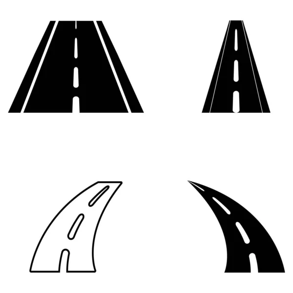 Road Icon Vector Template Illustration Logo Design — Stock Vector
