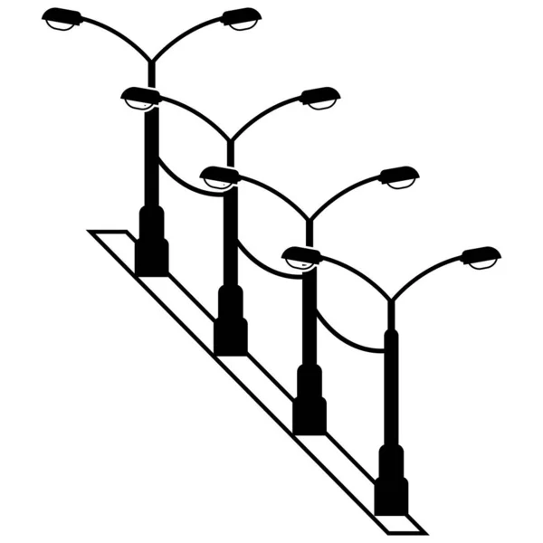 Street Light Icon Vector Template Illustration Logo Design — Stock Vector