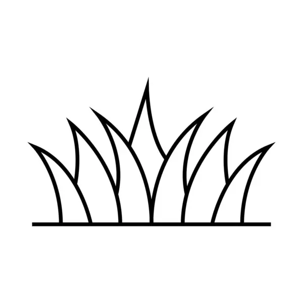 Graminée Icône Vecteur Modèle Illustration Logo Conception — Image vectorielle