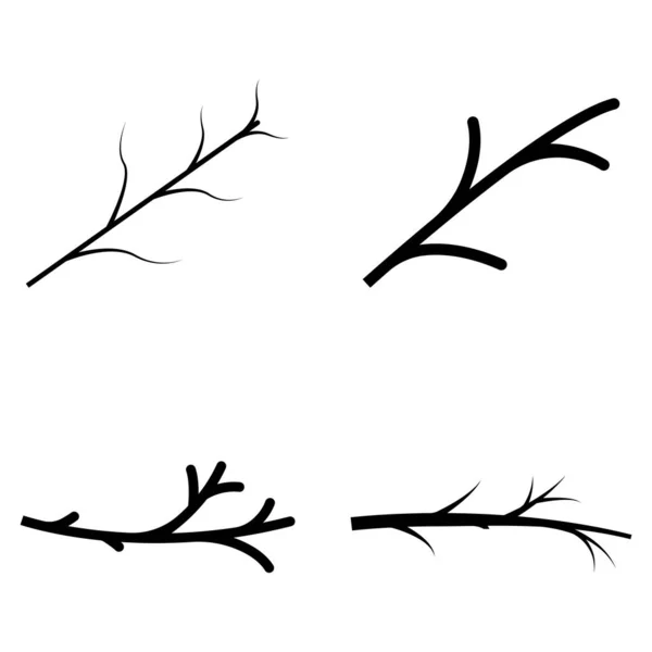 Branche Bois Icône Vectoriel Modèle Illustration Logo Design — Image vectorielle