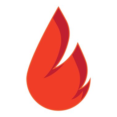 ateş simgesi vektör şablonu illüstrasyon logo tasarımı