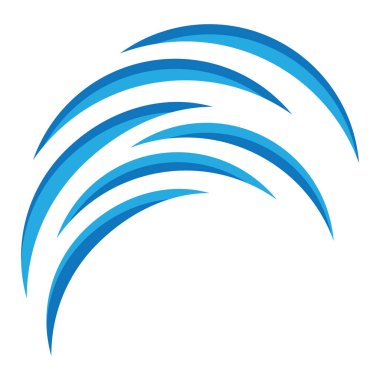 Rüzgar simgesi vektör şablonu çizim logosu tasarımı