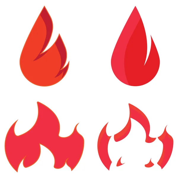 火アイコンベクトルイラストロゴデザイン — ストックベクタ