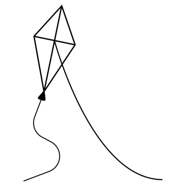 Kite Εικονίδιο Διάνυσμα Πρότυπο Εικονογράφηση Λογότυπο Σχεδιασμό — Διανυσματικό Αρχείο
