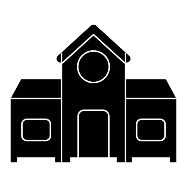 Escola Ícone Vetor Modelo Ilustração Logotipo Design — Vetor de Stock