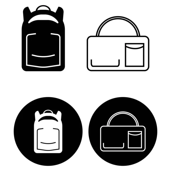Modèle Vectoriel Icône Sac École Illustration Logo Design — Image vectorielle