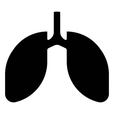 akciğer ikonu vektör şablonu çizim logosu tasarımı