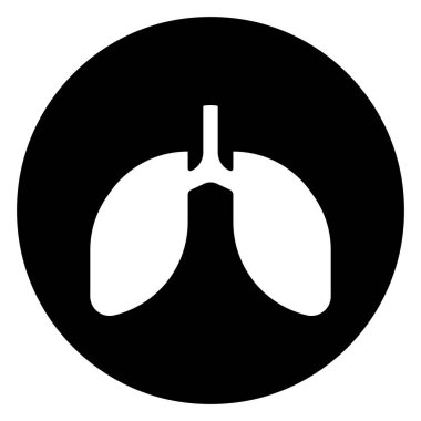 akciğer ikonu vektör şablonu çizim logosu tasarımı